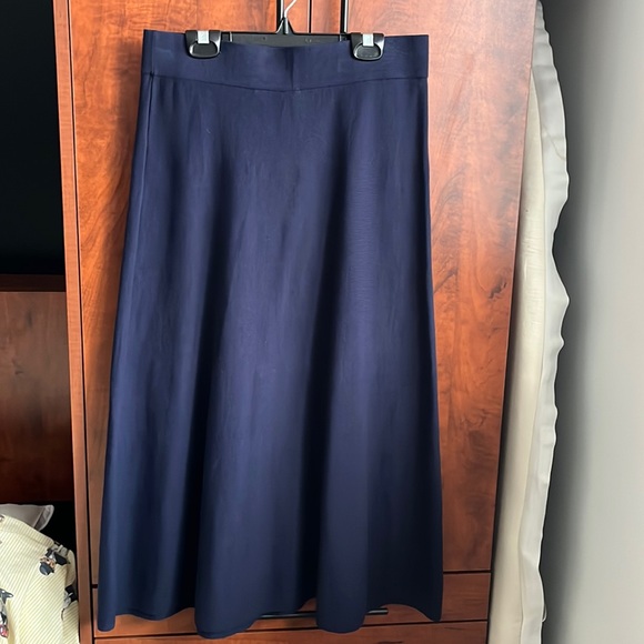 NWT Women’s ASPESI Oxford knit Maglia A-Line Maxi Skirt / Navy / Small - Picture 5 of 15